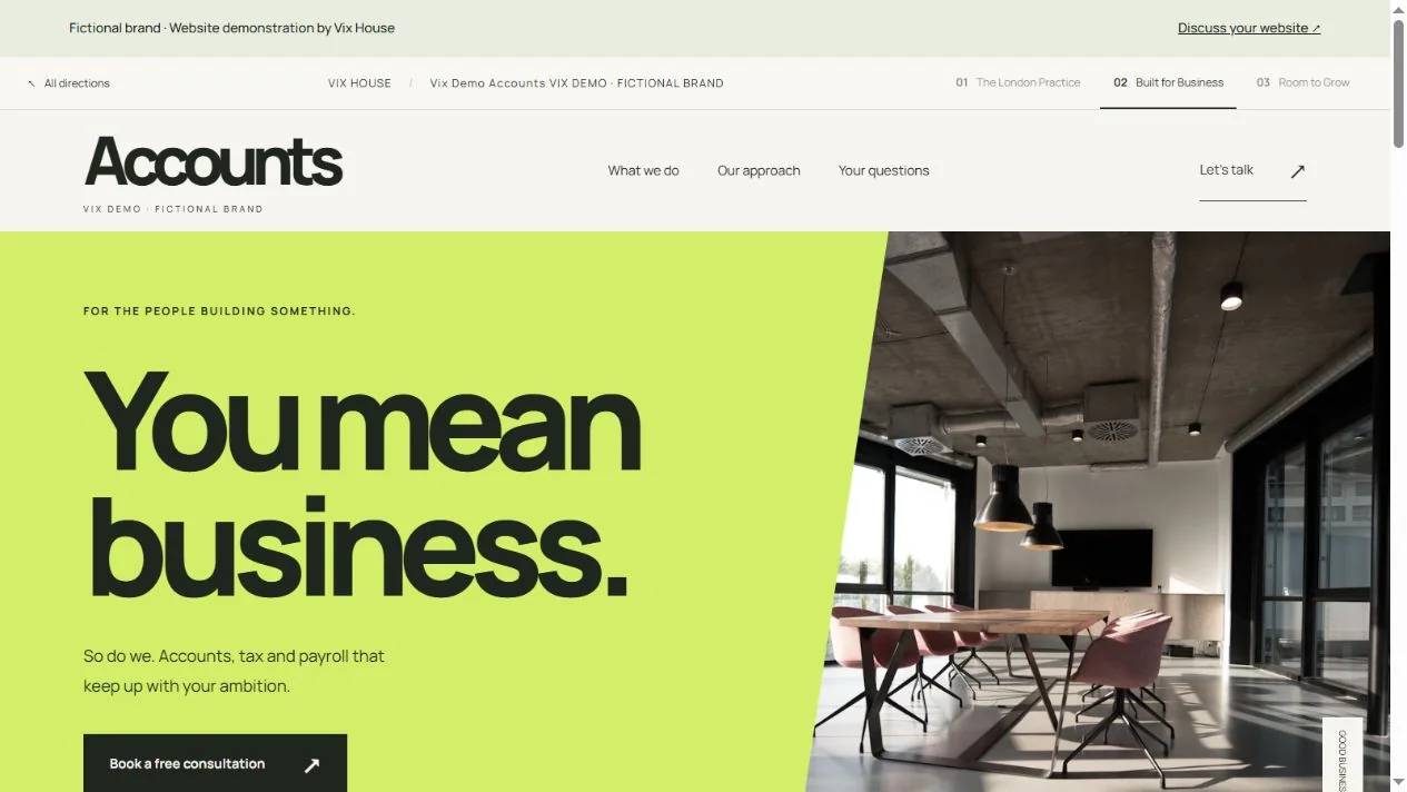 Built for Business website preview