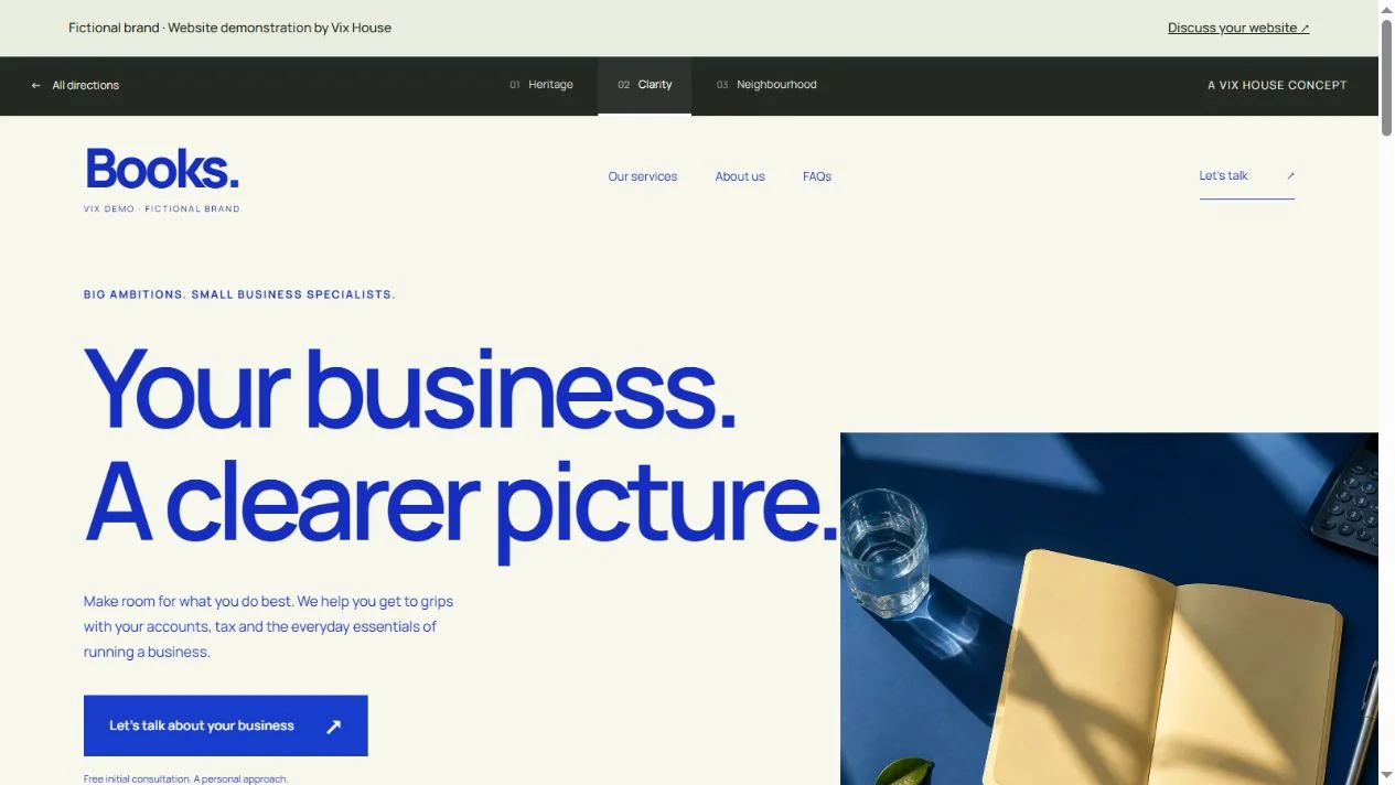 Clarity website preview